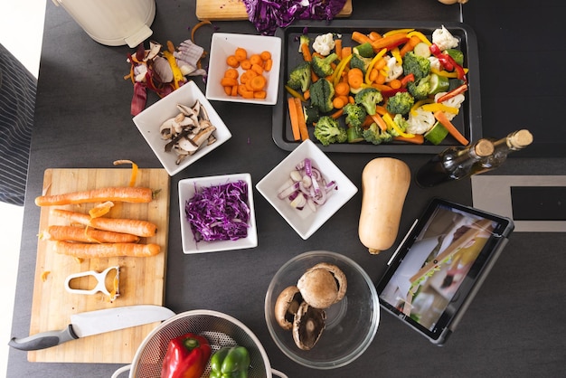 Zestaw potraw reprezentujących plany